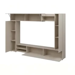 Parete attrezzata 270x185h cm moderna beige cashmere Calima