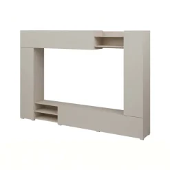 Parete attrezzata 270x185h cm moderna beige cashmere Calima