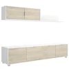 Parete attrezzata 200x200h cm moderna bianco rovere Boxy