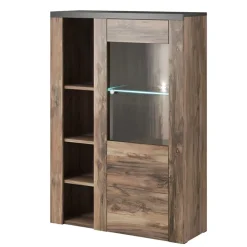 Parete attrezzata 325x206h cm noce rovere grigio Paloma 2