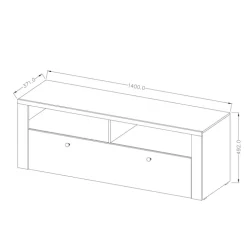 Parete attrezzata 325x206h cm rovere Paloma 2