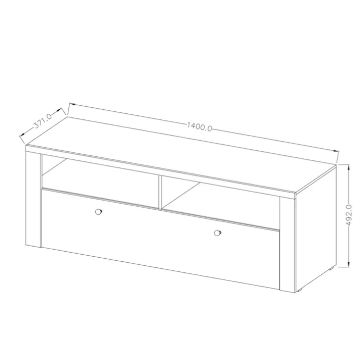 Parete attrezzata 325x206h cm rovere Paloma 2