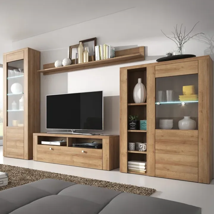 Parete attrezzata 325x206h cm rovere Paloma 2