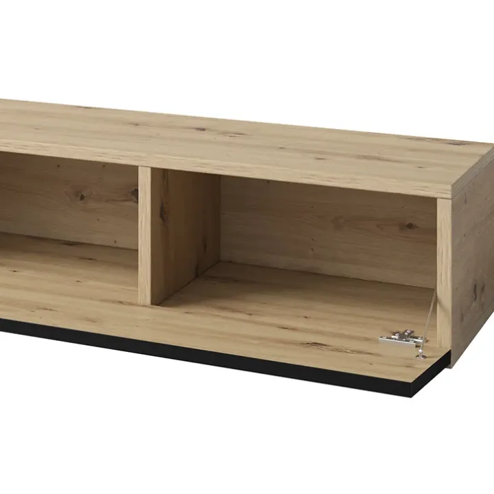 Parete attrezzata 270x176h cm rovere rustico nero Emotion Gihome®