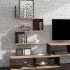 Parete attrezzata 180x165h cm soggiorno rovere chiaro e scuro Jessica
