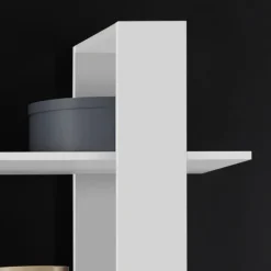 Parete attrezzata 259x175h cm soggiorno bianco lucido Steppi 4