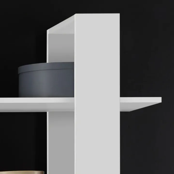 Parete attrezzata 259x175h cm soggiorno bianco lucido Steppi 4