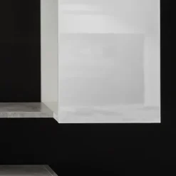 Parete attrezzata 259x175h cm soggiorno bianco lucido Steppi 4