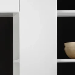 Parete attrezzata 259x175h cm soggiorno bianco lucido Steppi 4