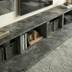Parete attrezzata 270x176h cm soggiorno ossido nero Emotion Gihome®