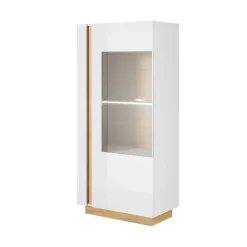 Parete attrezzata 270x194h cm soggiorno bianco opaco e lucido Noa Gihome®