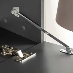 Parete attrezzata 240x150h cm soggiorno rovere antracite Oviedo Gihome®