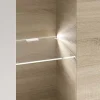 Parete attrezzata 260x185h cm soggiorno rovere bianco lucido Gary