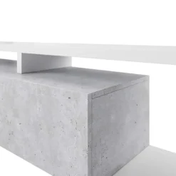 Parete attrezzata 219x205h cm soggiorno bianco opaco Megan Gihome®