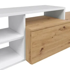 Parete attrezzata 220x135h cm soggiorno rovere bianco artico Patrol