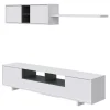 Parete attrezzata 200x145h cm soggiorno bianco antracite Belle