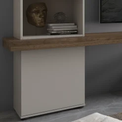 Parete attrezzata 280x207h cm soggiorno beige noce Universe