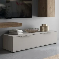 Parete attrezzata 280x207h cm soggiorno beige noce Universe