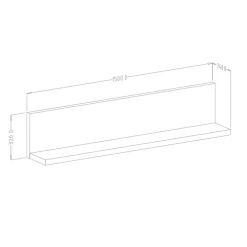 Parete attrezzata 219x205h cm soggiorno nero opaco Megan Gihome®