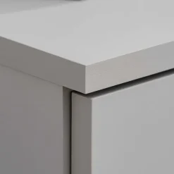 Parete attrezzata 240x160h cm sospesa moderna grigio rovere Tetra