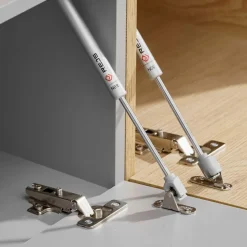 Parete attrezzata 240x160h cm sospesa moderna grigio rovere Tetra