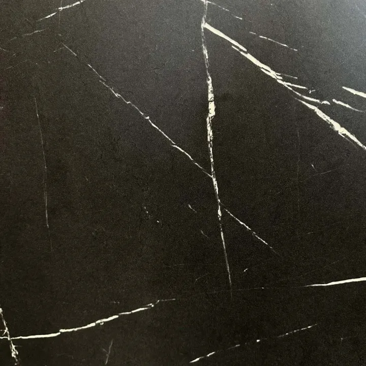 Parete attrezzata 160x148h cm sospesa cannettato, rovere, nero effetto marmo Kendo