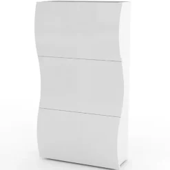 Scarpiera 71x122h cm 3 ante moderna bianco lucido Sea Gihome®