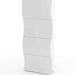 Scarpiera 71x162h cm 4 ante moderna bianco lucido Sea Gihome®