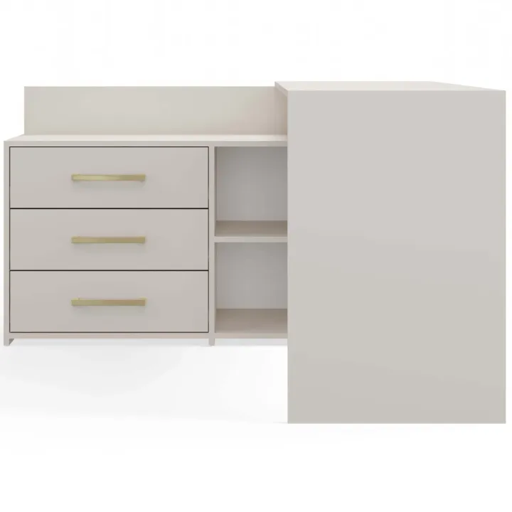 Scrivania angolare ufficio 120x120cm beige cashmere Genius