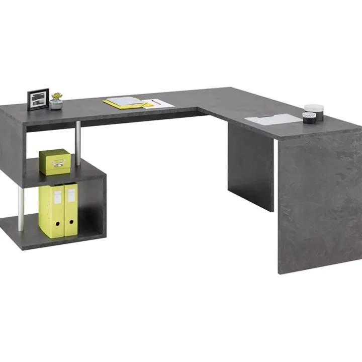 Scrivania angolare ufficio 180x60cm antracite ErgoDesk