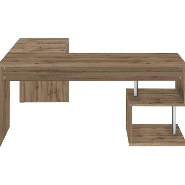 Scrivania angolare ufficio 180x60cm rovere ErgoDesk