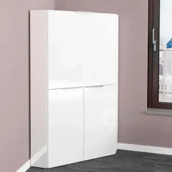 Scrivania a scomparsa 70x67cm angolare bianco lucido Pinko