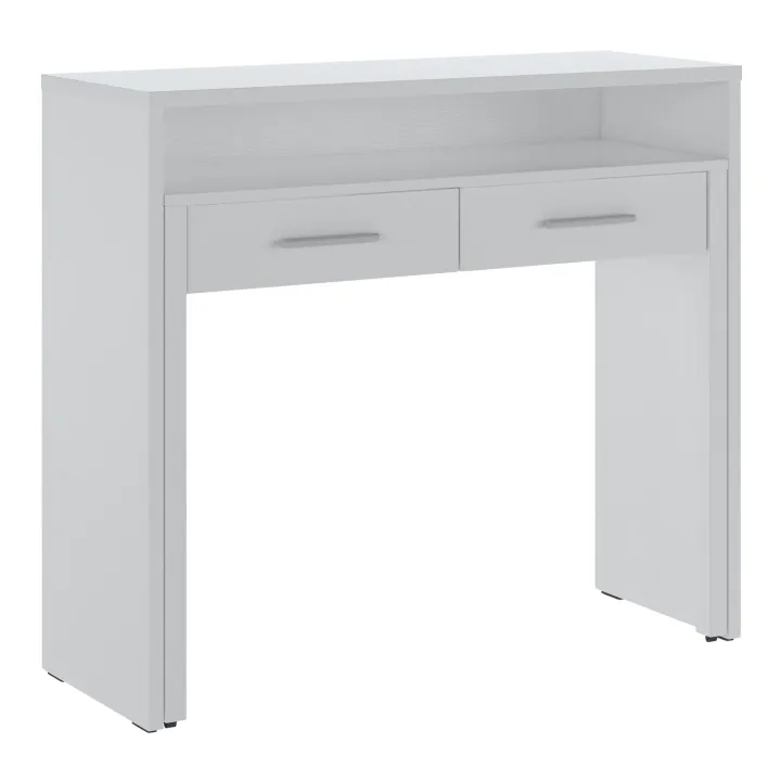 Scrivania consolle 99x71cm scrittoio estraibile bianco opaco Maybelle