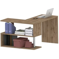 Scrivania girevole 177x50cm rovere chiaro Havana
