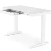 Scrivania touchscreen 120x60cm altezza regolabile ricarica wireless e USB bianco Prisma