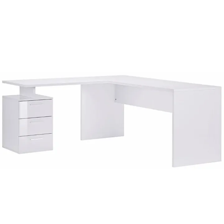 Scrivania ufficio angolare 180x160cm bianco lucido OfficeScape