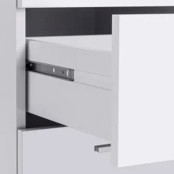 Scrivania ufficio angolare 180x160cm bianco lucido OfficeScape