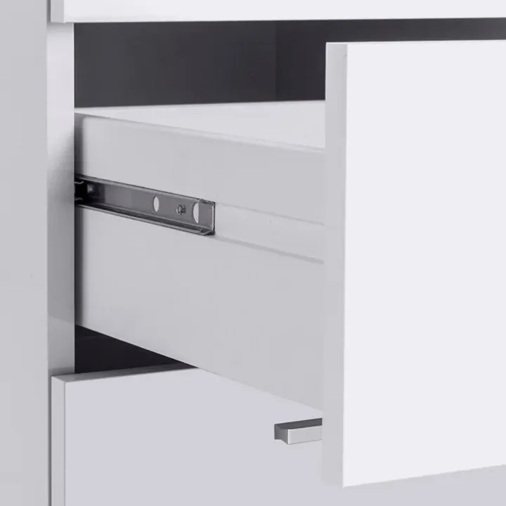 Scrivania ufficio angolare 180x160cm bianco lucido OfficeScape