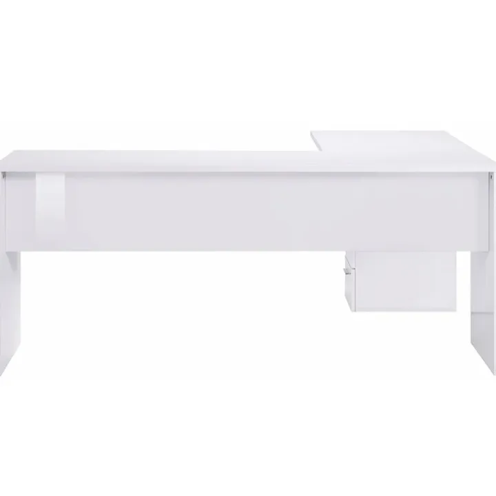 Scrivania ufficio angolare 180x160cm bianco lucido OfficeScape