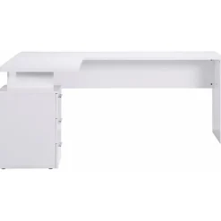 Scrivania ufficio angolare 180x160cm bianco lucido OfficeScape