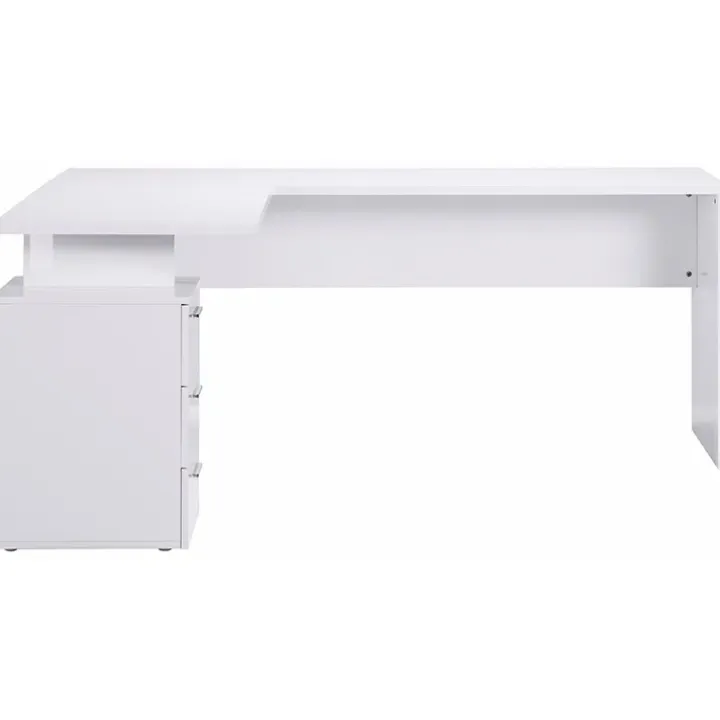 Scrivania ufficio angolare 180x160cm bianco lucido OfficeScape