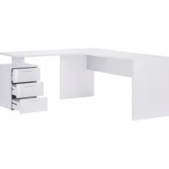 Scrivania ufficio angolare 180x160cm bianco lucido OfficeScape