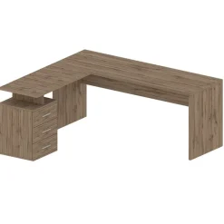Scrivania ufficio angolare 180x160cm rovere OfficeScape
