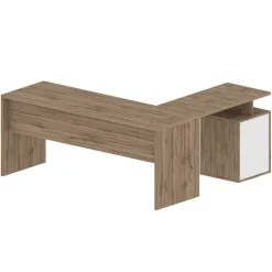 Scrivania ufficio angolare 180x160cm rovere OfficeScape