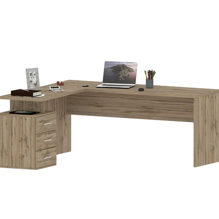 Scrivania ufficio angolare 180x160cm rovere OfficeScape