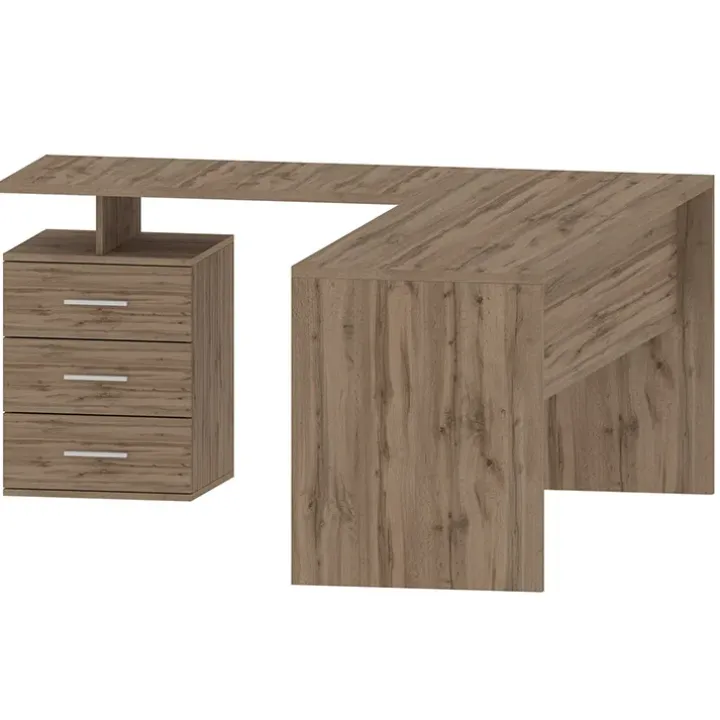 Scrivania ufficio angolare 180x160cm rovere OfficeScape
