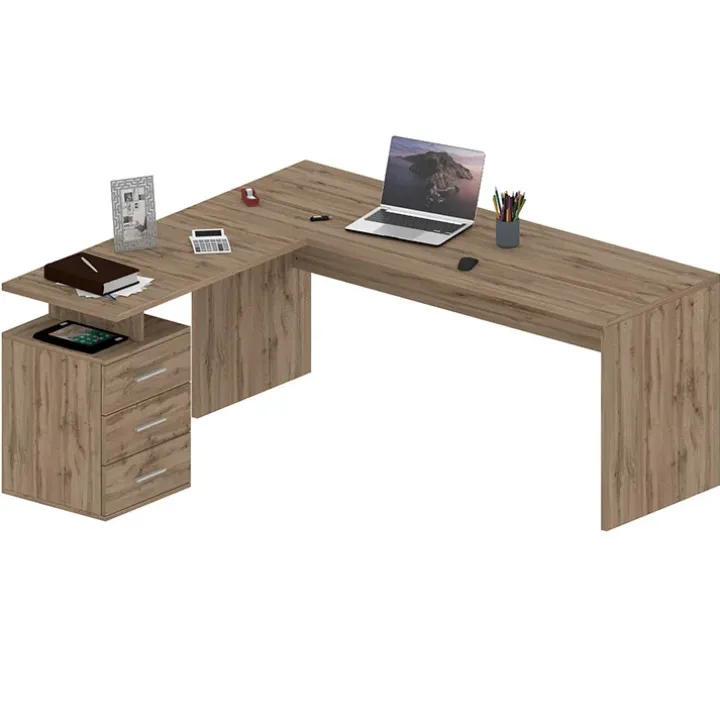 Scrivania ufficio angolare 180x160cm rovere OfficeScape
