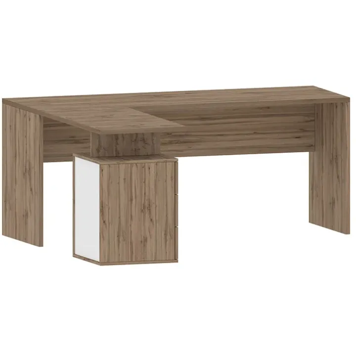 Scrivania ufficio angolare 180x160cm rovere OfficeScape