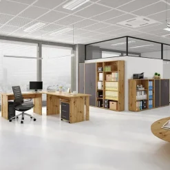 Scrivania ufficio moderna 120x78cm rovere Woody