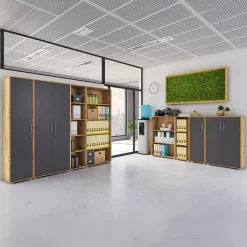 Scrivania ufficio moderna 120x78cm rovere Woody
